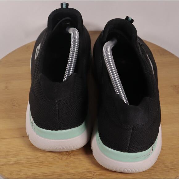 Skechers Summits Cool Classic Walking Sneakers Shoes Women 9 Black Blue - Picture 4 of 15